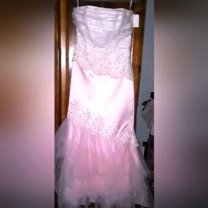 Pink Long Formal Dress; Size 12